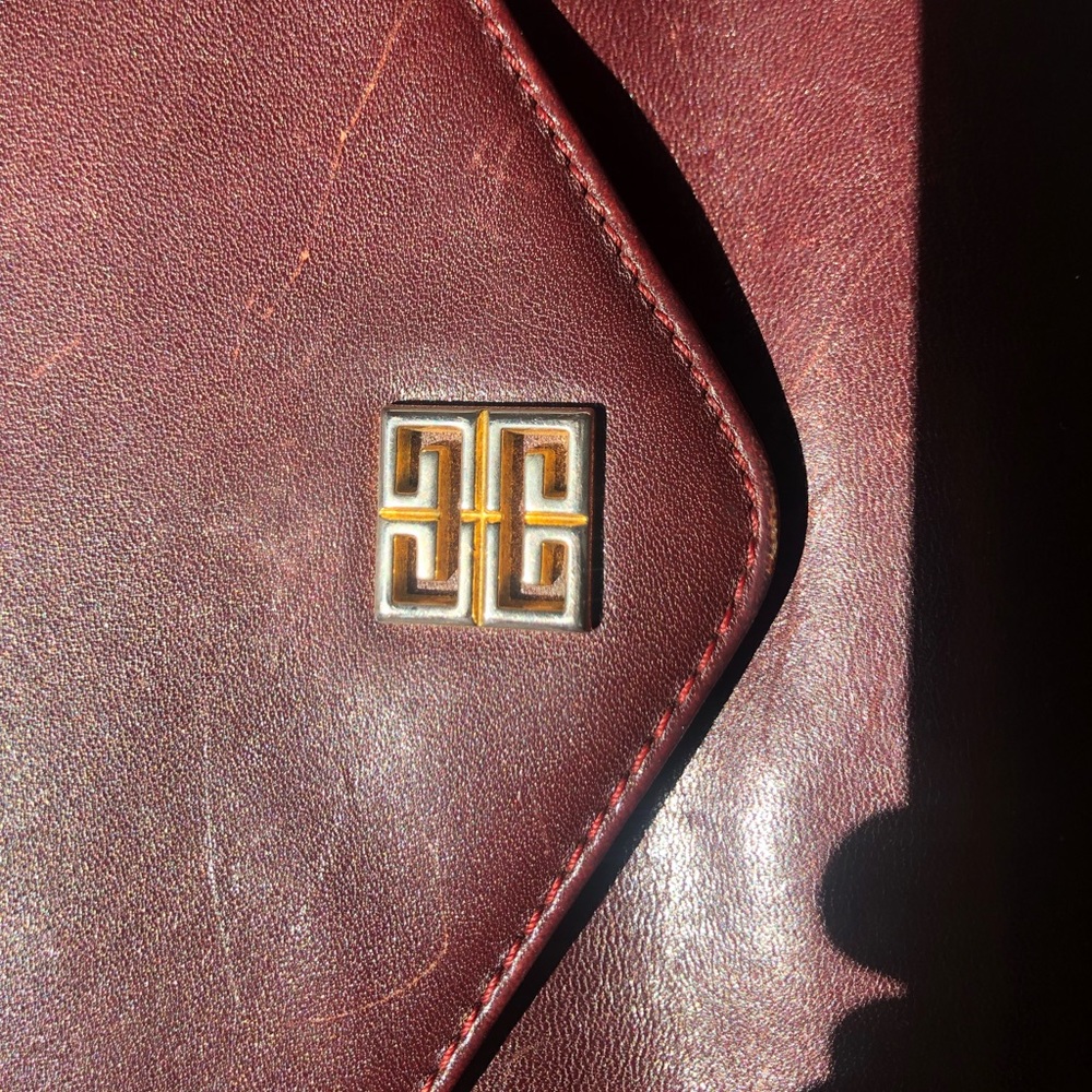 Givenchy burgundy clutch
